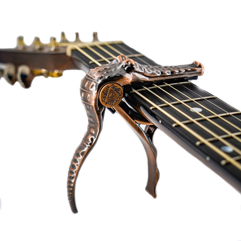 Alice Guitar Capo for Acoustic and Electric Guitars - Alligator Shape Aluminum Alloy Acoustic Guitar Capo with Clamshell Package - Image 2